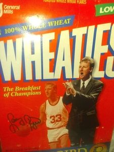 Larry bird collector wheatie box pacers nba rare